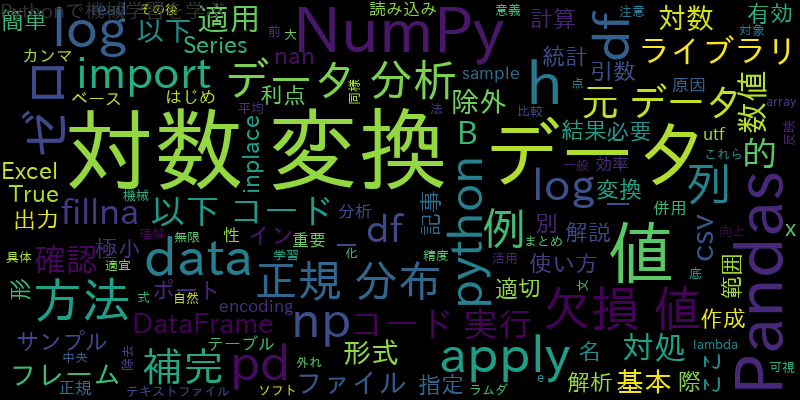 Pandasで対数変換を行う方法：データ分析の基本技術 ｜ 自作で機械学習モデル・AIの使い方を学ぶ