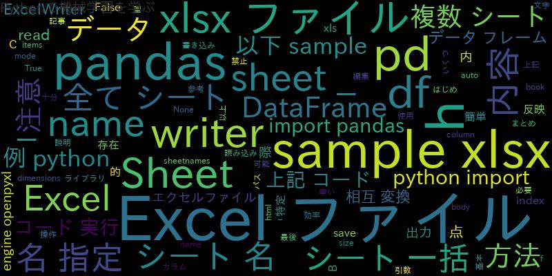【Python】pandasでエクセルファイルをシート名指定して読み込む、書き込む方法