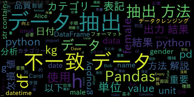 Pandasで不一致データを抽出！データクレンジングのコツを伝授