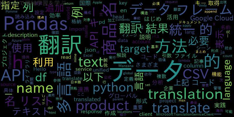 [Python]翻訳を使ったデータ処理！Pandasで多言語を扱う方法