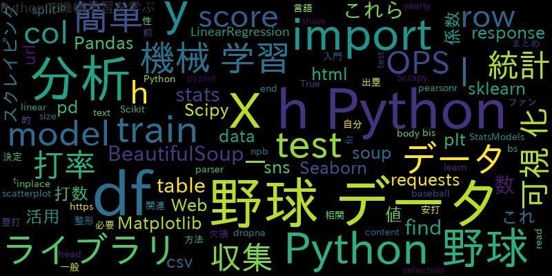 Pythonを使った野球データ分析入門！