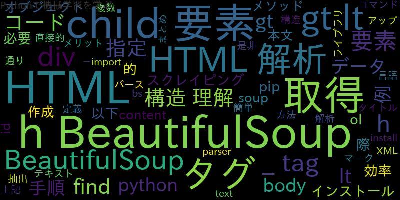 BeautifulSoupのchild要素を使ってHTML解析！手順とコード例