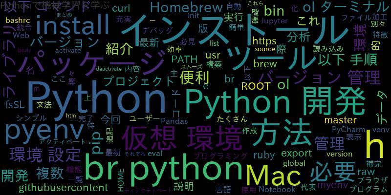 Macユーザー必見！Python開発環境の整え方