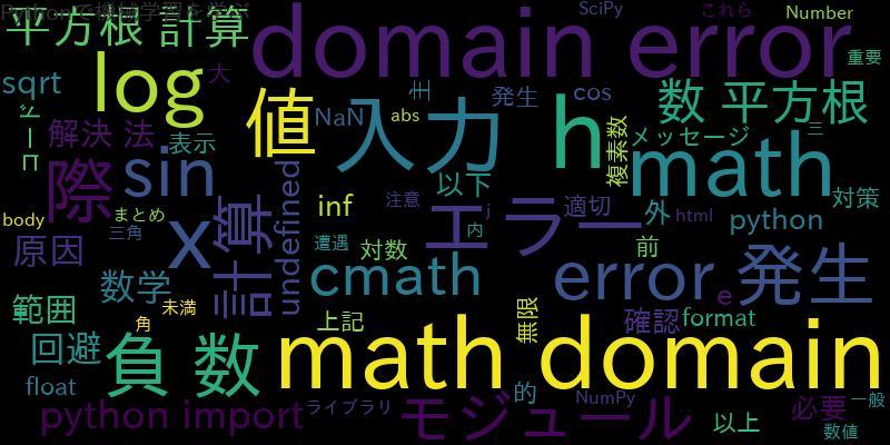 Pythonで遭遇したmath domain errorの解決法