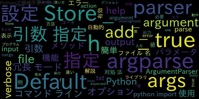 Python Argparseの使い方 DefaultとStore_trueのExampleを解説