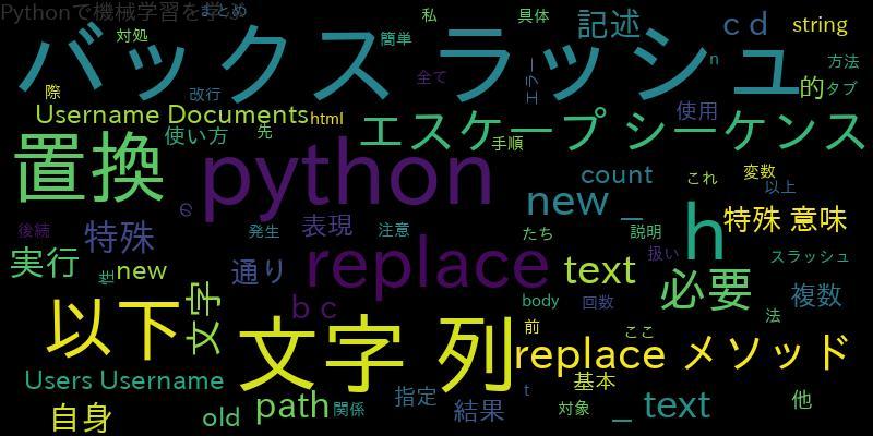 Pythonでバックスラッシュをreplaceで他の文字に置き換える