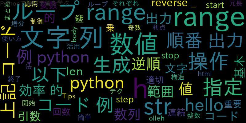 Pythonのforループとrangeを使った効率的な文字列操作テク