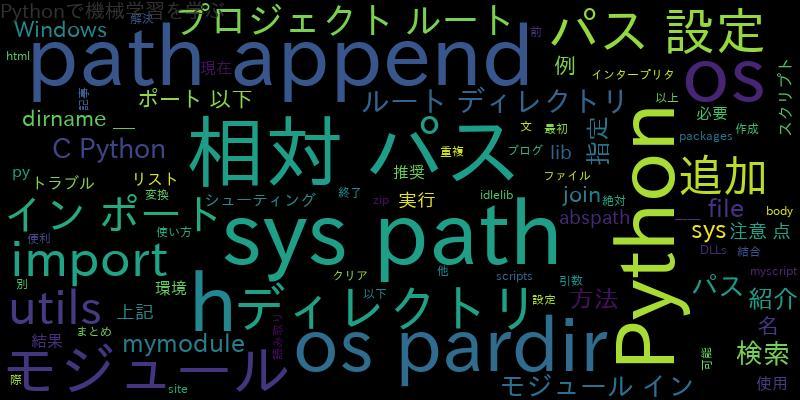 WindowsでPythonのsys.path.appendとos.pardirで相対パス設定