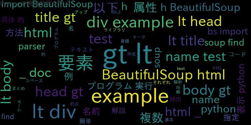 BeautifulSoupでclassから複数のnameをfindする方法を解説 !